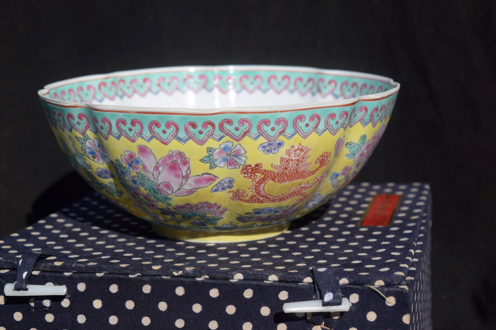 Vintage Famille Rose Egg Shell Bowl (1 of 5)