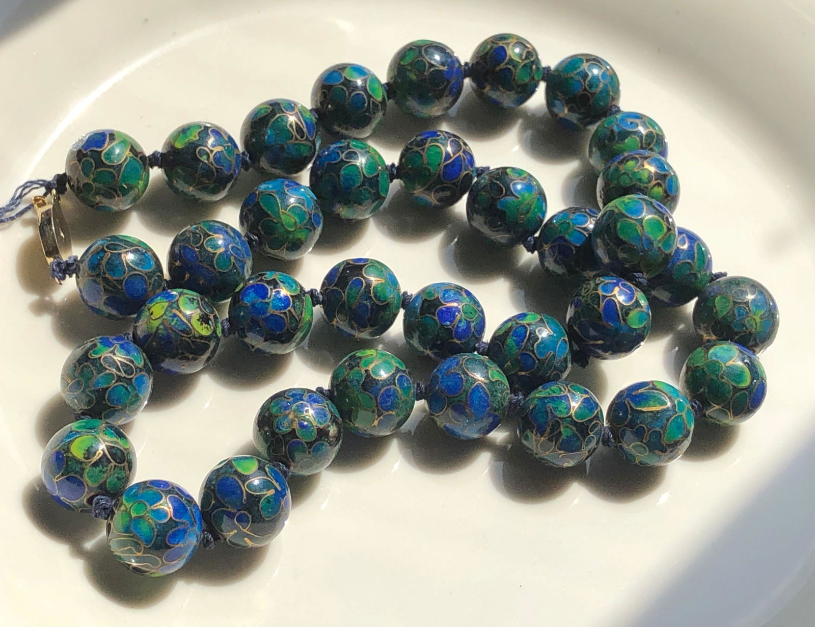 Vintage Cloisonne Beads Necklace (1 of 2)