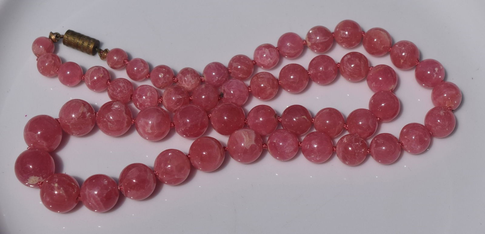 Vintage Pink Crystal Beads Necklace (1 of 4)