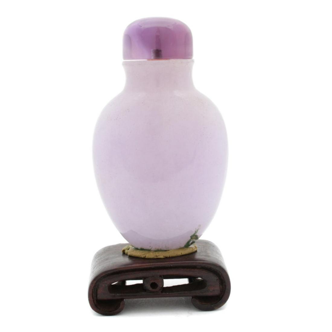 Antique Chinese Lavender Jadeite Snuff Bottle with (1 of 7)