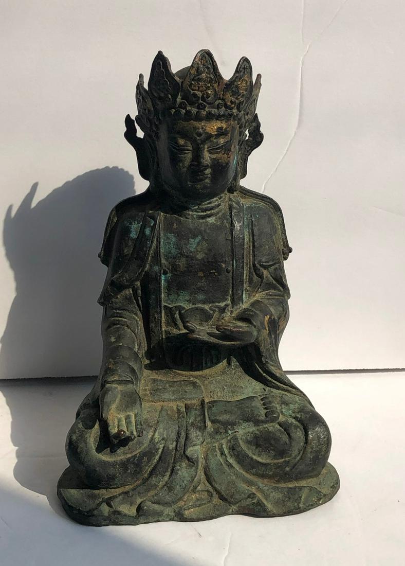 Antique Bronze Buddha Statue Ming Dynasty (1 of 5)