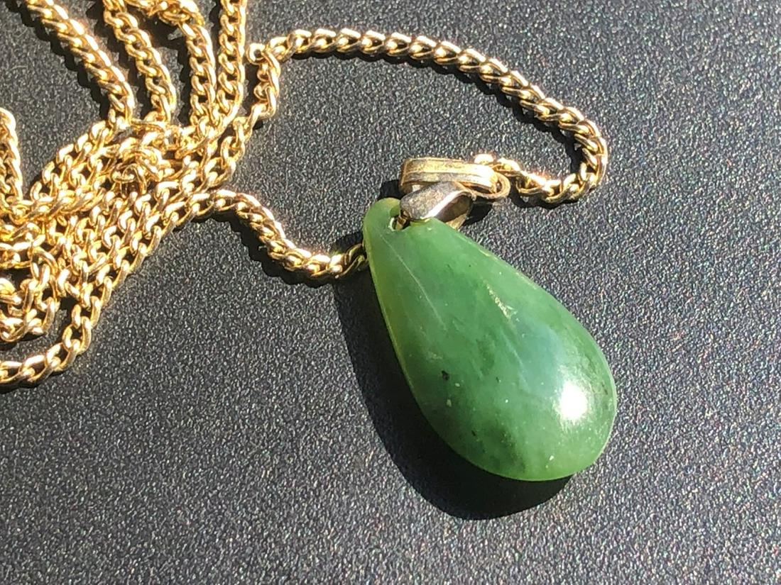 Vintage Green Jade Water Drop Pendant (1 of 3)