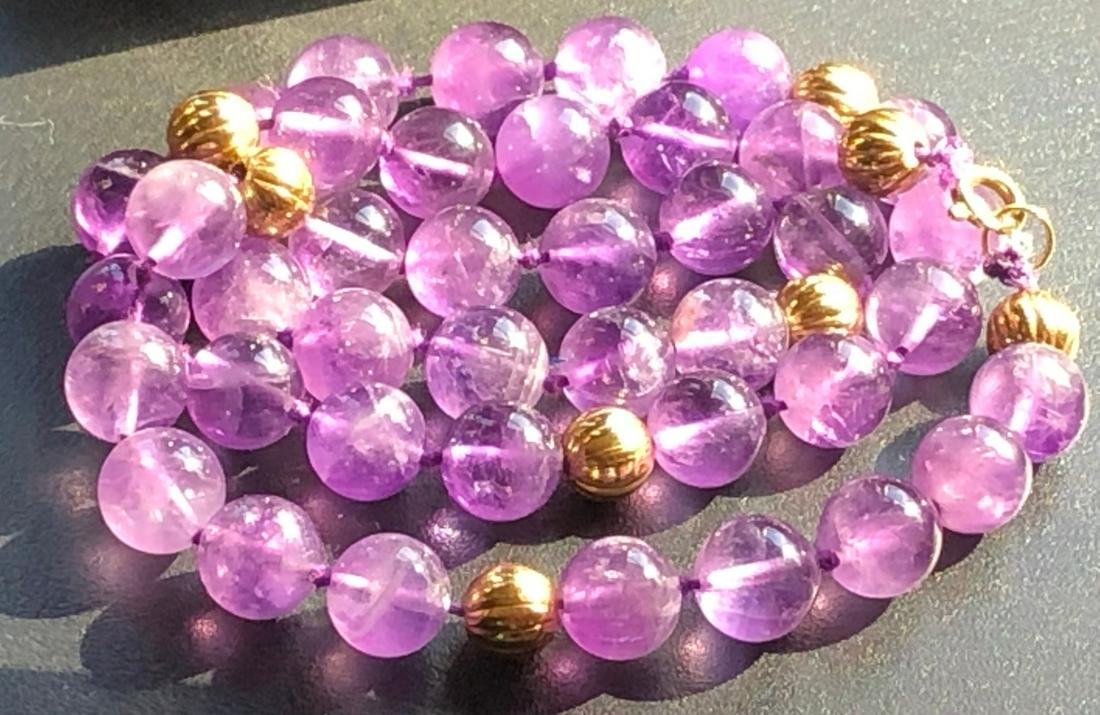 Vintage Amethyst Beads Necklace (1 of 3)