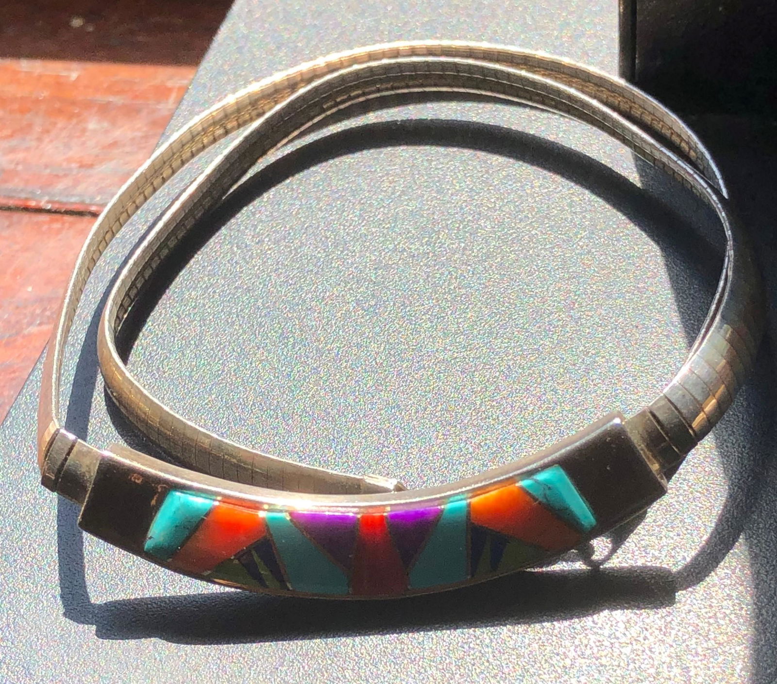 Vintage Silver Turquoise TSF Necklace Signed (1 of 5)