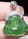 Vintage Natural Green jadeite Budha Pendant