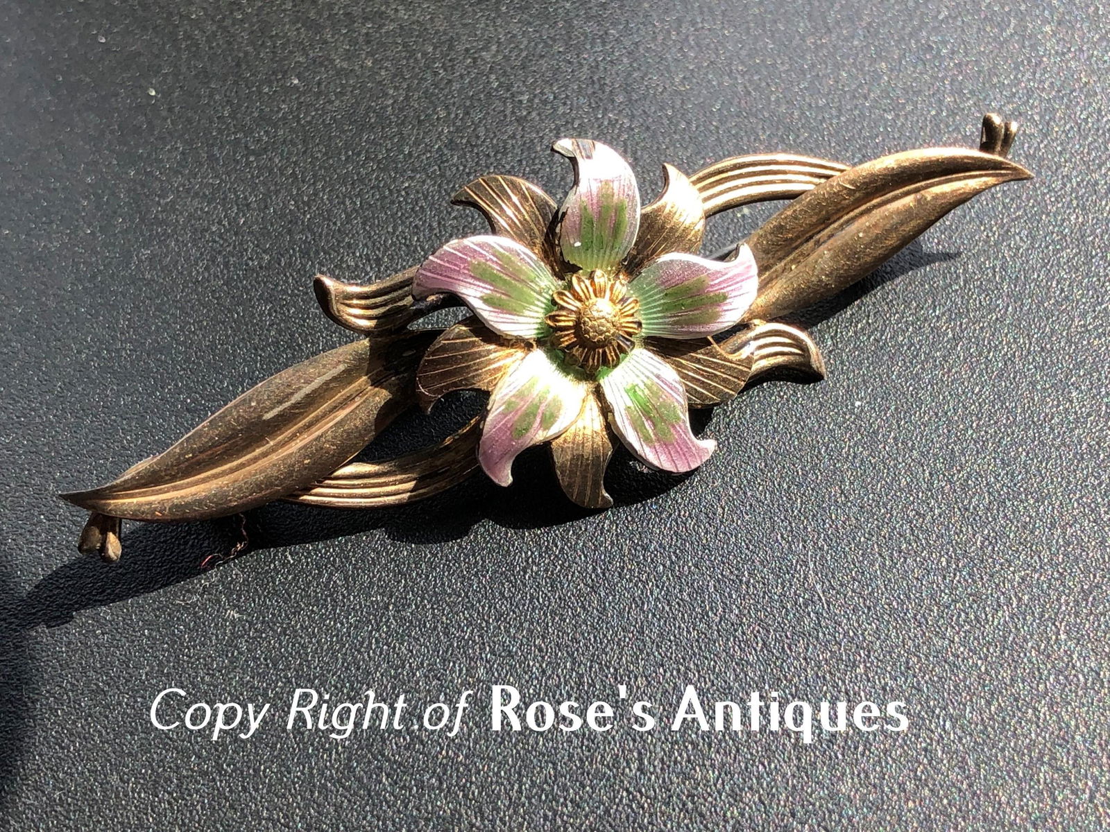 Vintage Symmetalic Sterling plus 14K Gold Flower Brooch (1 of 5)