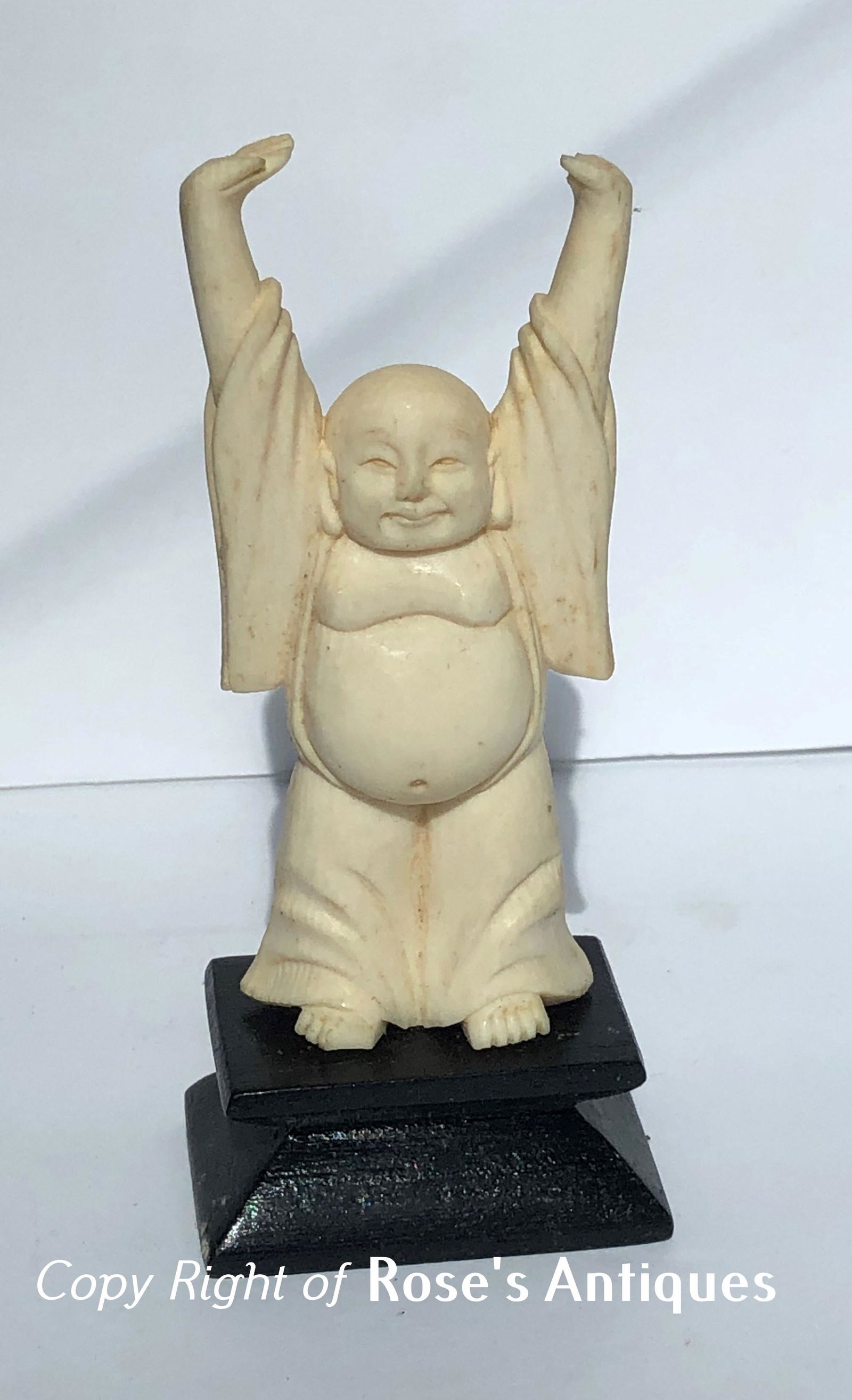 Antique Chinese Carved Buddha Statue (1 of 3)