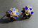 Pair of Vintage Enamel Silver Earrings
