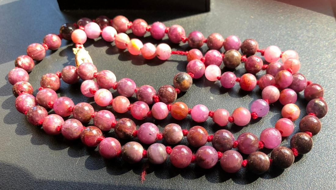 Antique Ruby Beads Necklace (1 of 4)
