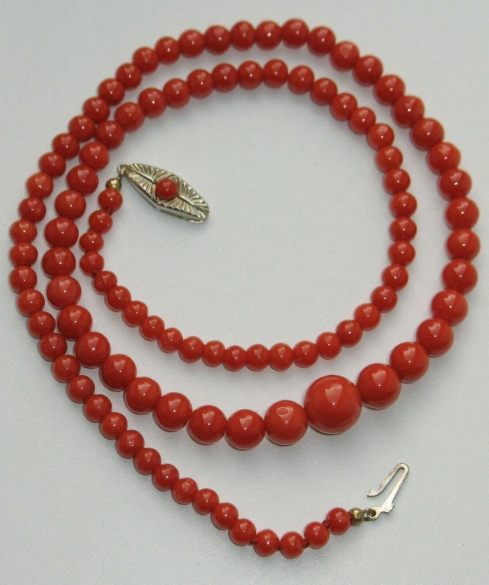 25.2 g Natural red coral necklace round up to 10 mm (1 of 3)