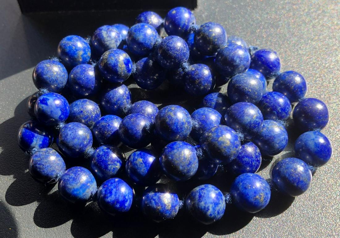 Vintage Lapis Beads Necklace (1 of 2)