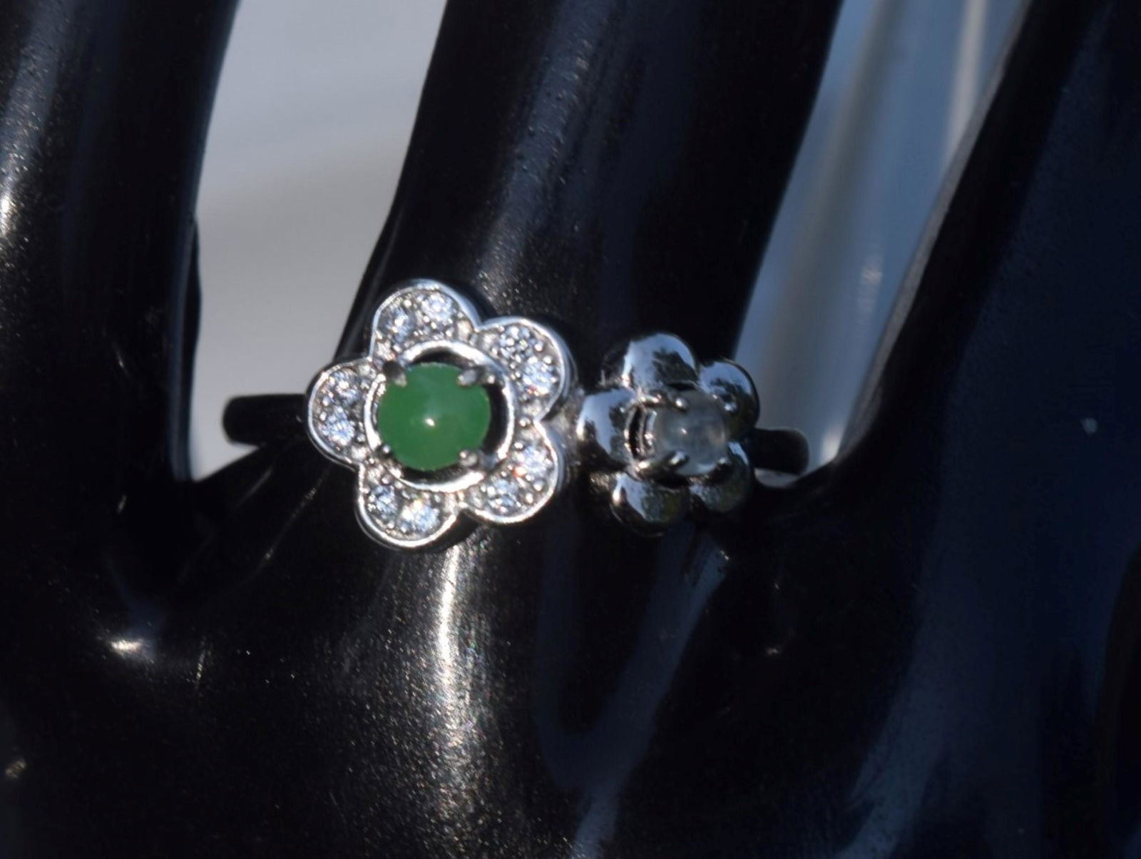 Natural Silver Jadeite Ring (1 of 1)