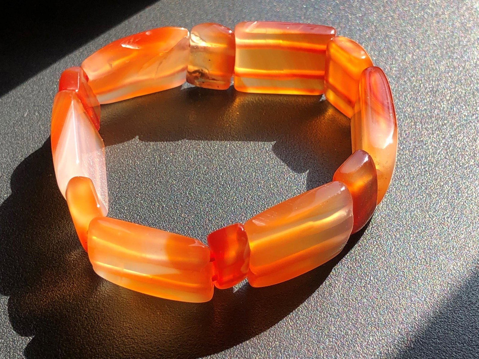 Vintage Carnelian Beads Bracelet: Vintage Carnelian Beads Bracelet