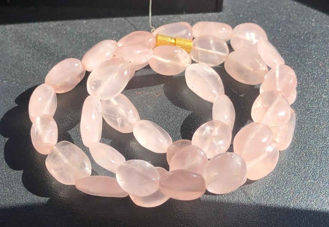 Vintage Pink Quartz Necklace (1 of 2)