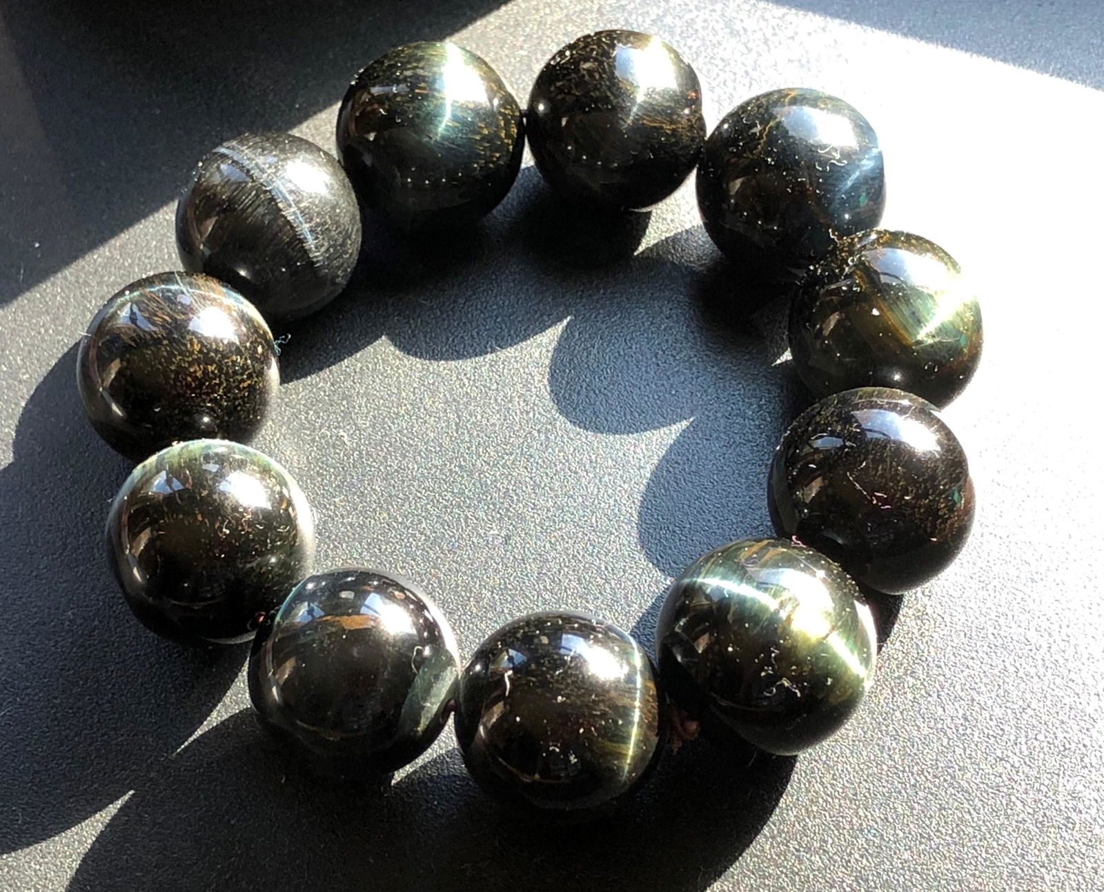 Vintage Tiger's Eye Beads Bracelet (1 of 2)