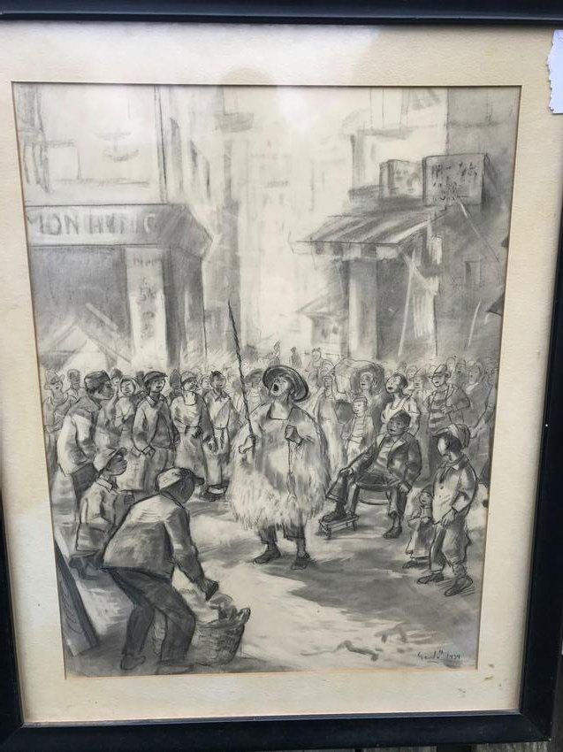 1939, signed and dated l.r. Framed: 29 1/2" x 23 (1 of 5)