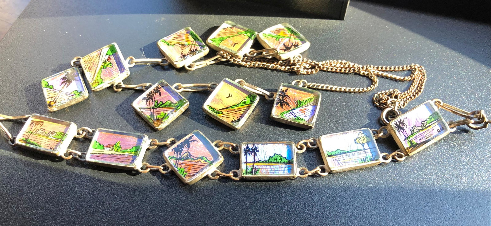 Vintage Silver 800 Bracelet and Necklace: Vintage Silver 800 Bracelet and Necklace