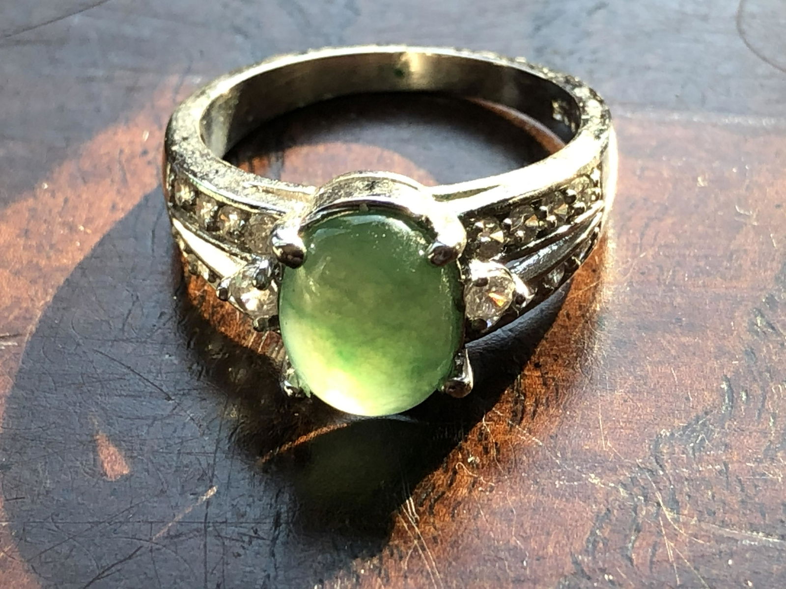 Natural Green Jadeite Ring (1 of 5)