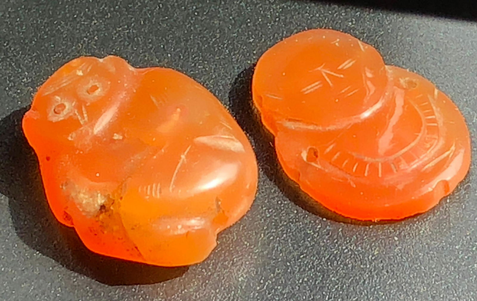 Two Antique Chinese Carnelian Pendants (1 of 5)