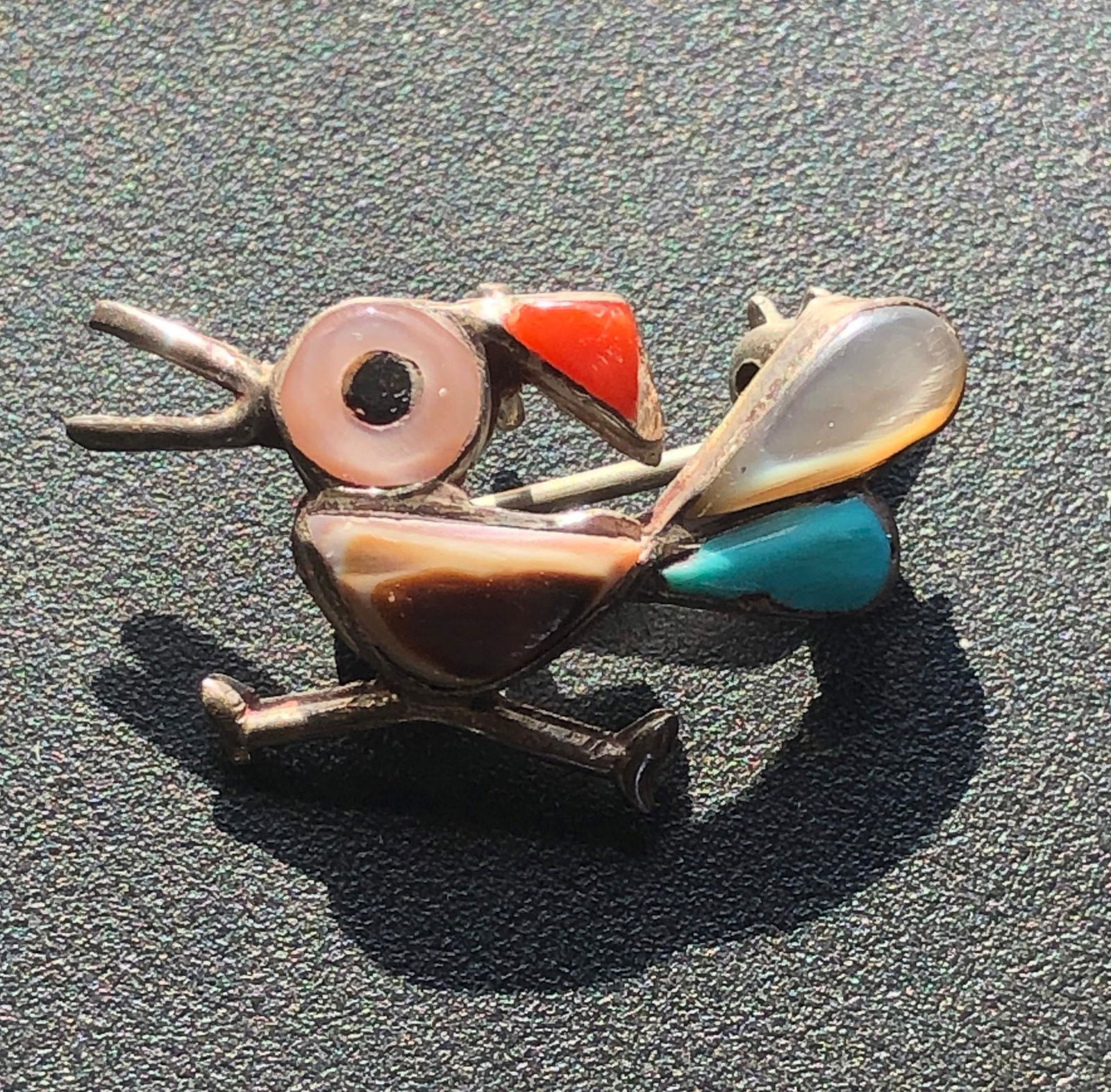Southwestern Style Vintage Silver Bird Brooch Pin (1 of 4)
