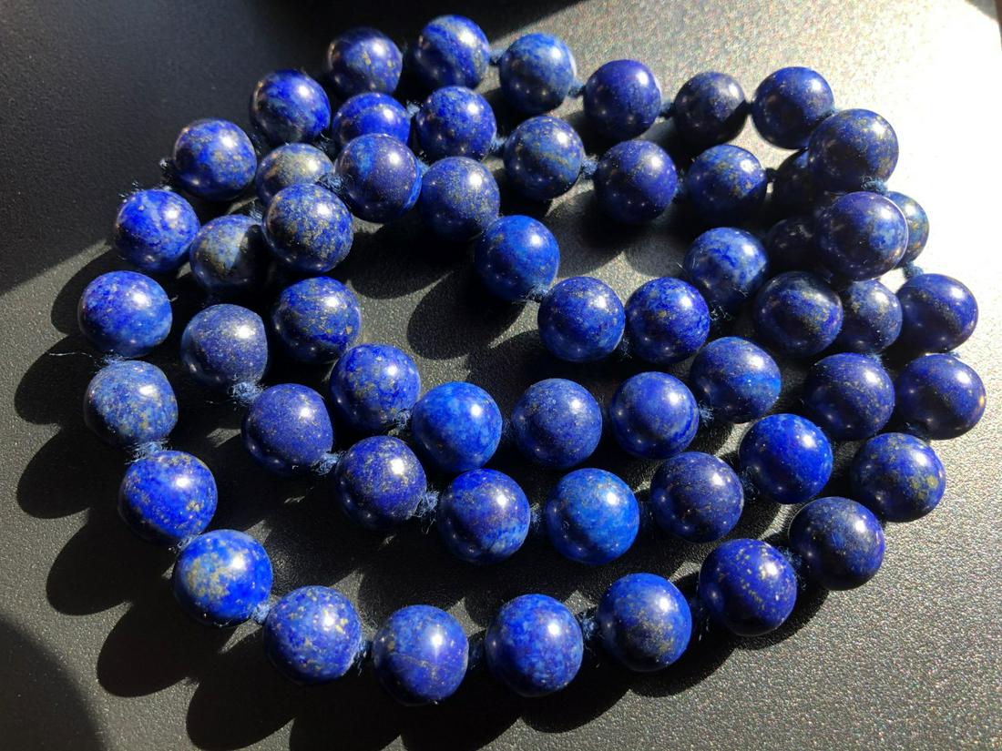 Vintage Lapis Beads Necklace (1 of 1)
