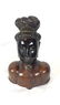 Antique Chinese Amber Carved Lady on Wood Base