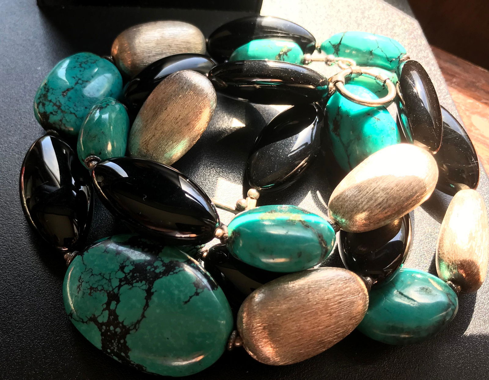 Vintage Turquoise Silver Beads Necklace (1 of 6)