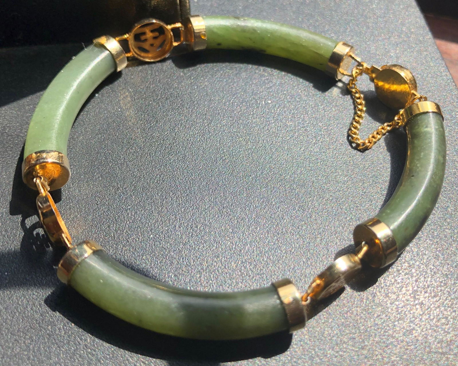 Green Nephrite Jade Bracelet (1 of 4)