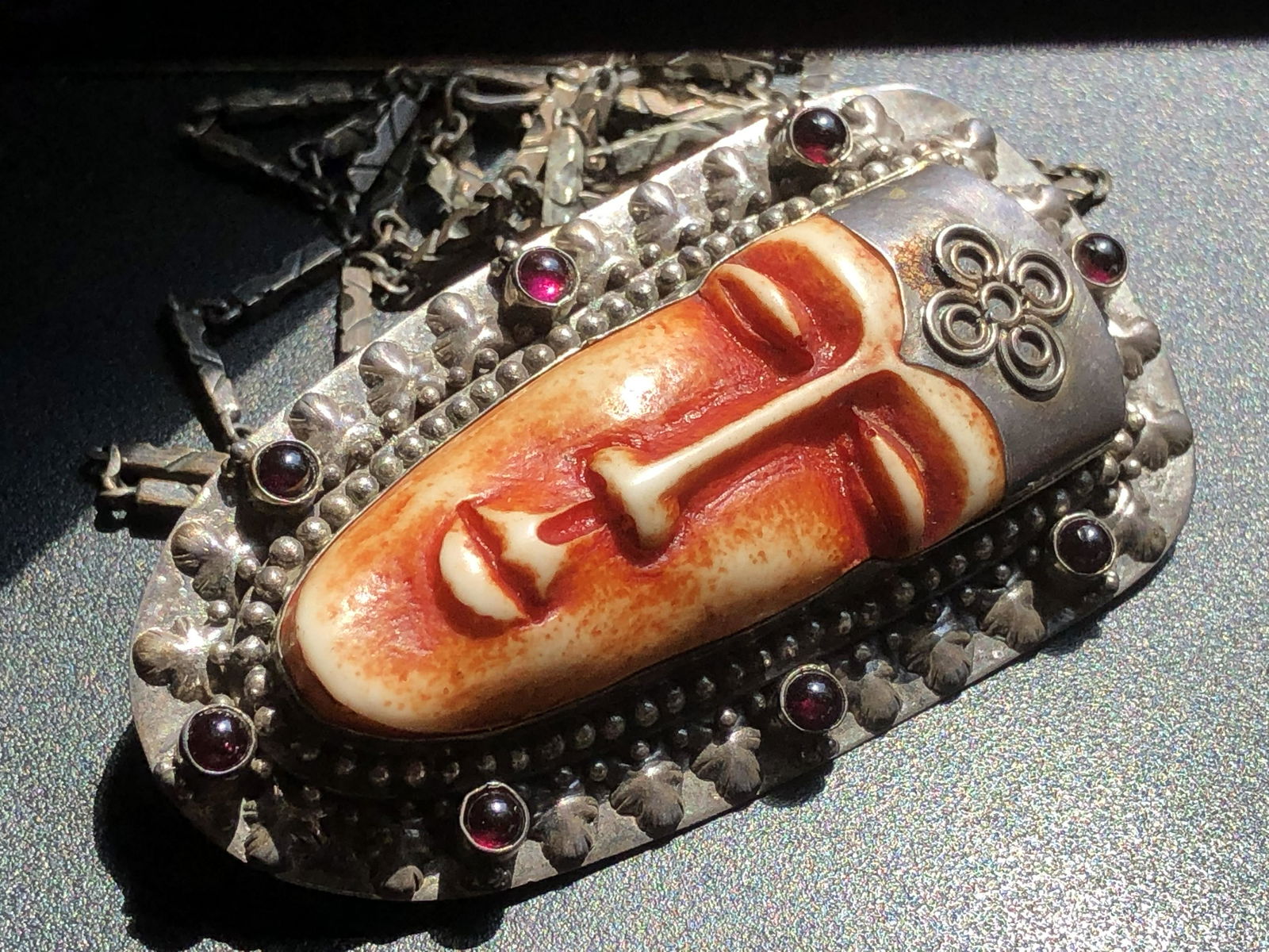 Antique Silver Pendant  Brooch Pin Necklace (1 of 4)