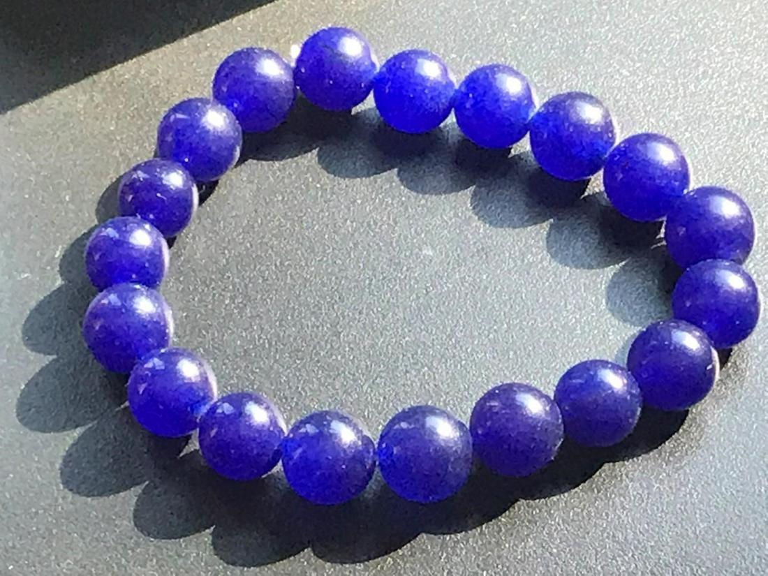 Vintage Blue Peking Glass Beads Bracelet (1 of 1)