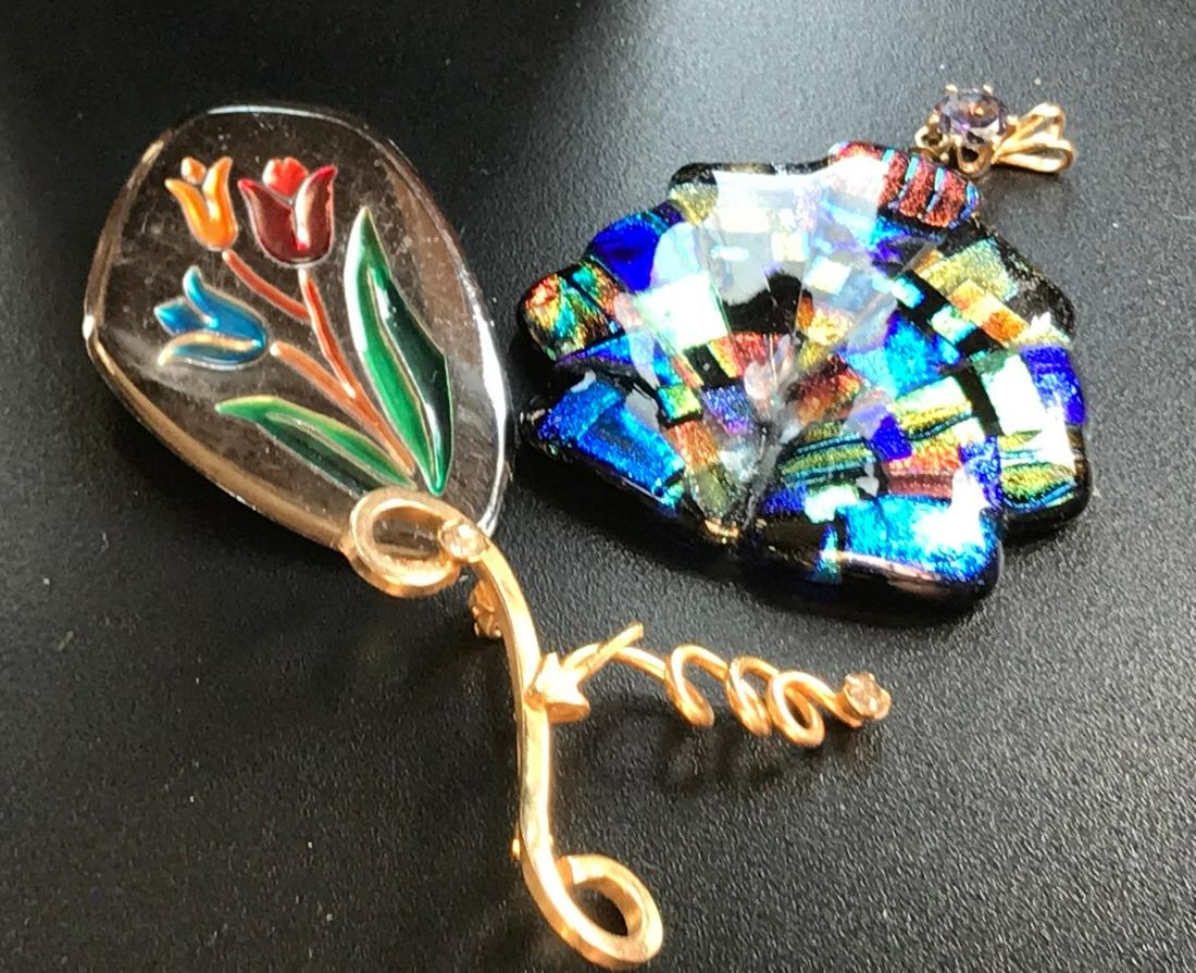 Two Peking Glass Pendants (1 of 5)