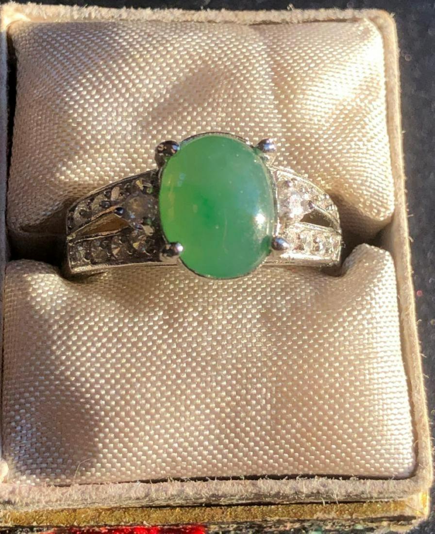 Natural Green Jadeite Ring (1 of 1)