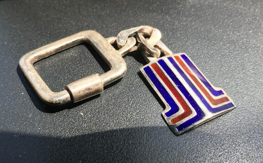 Vintage Silver Key Chain Marked Italy 925: Vintage Silver Key Chain Marked Italy 925