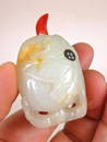 Antique Chinese White Jade Fruit Snuff Bottle