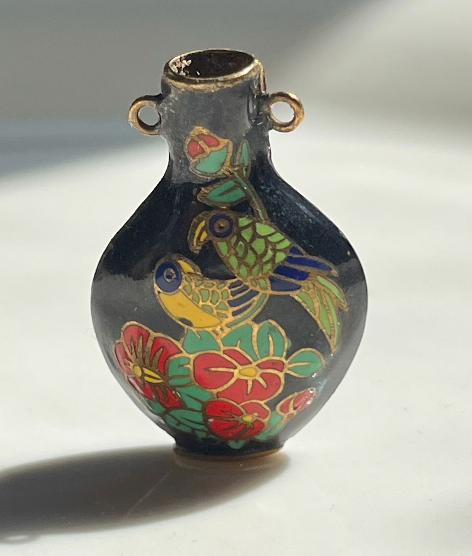Vintage Cloisonne Vase: Vintage Cloisonne Vase, Size: 1"