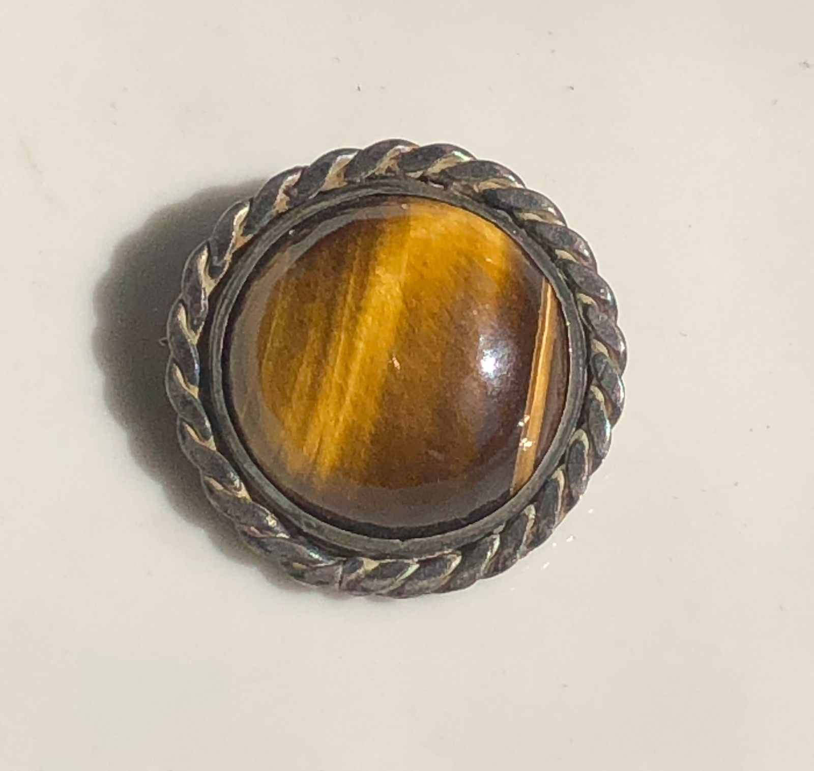 Vintage Tiger's Eye Brooch Pin (1 of 3)