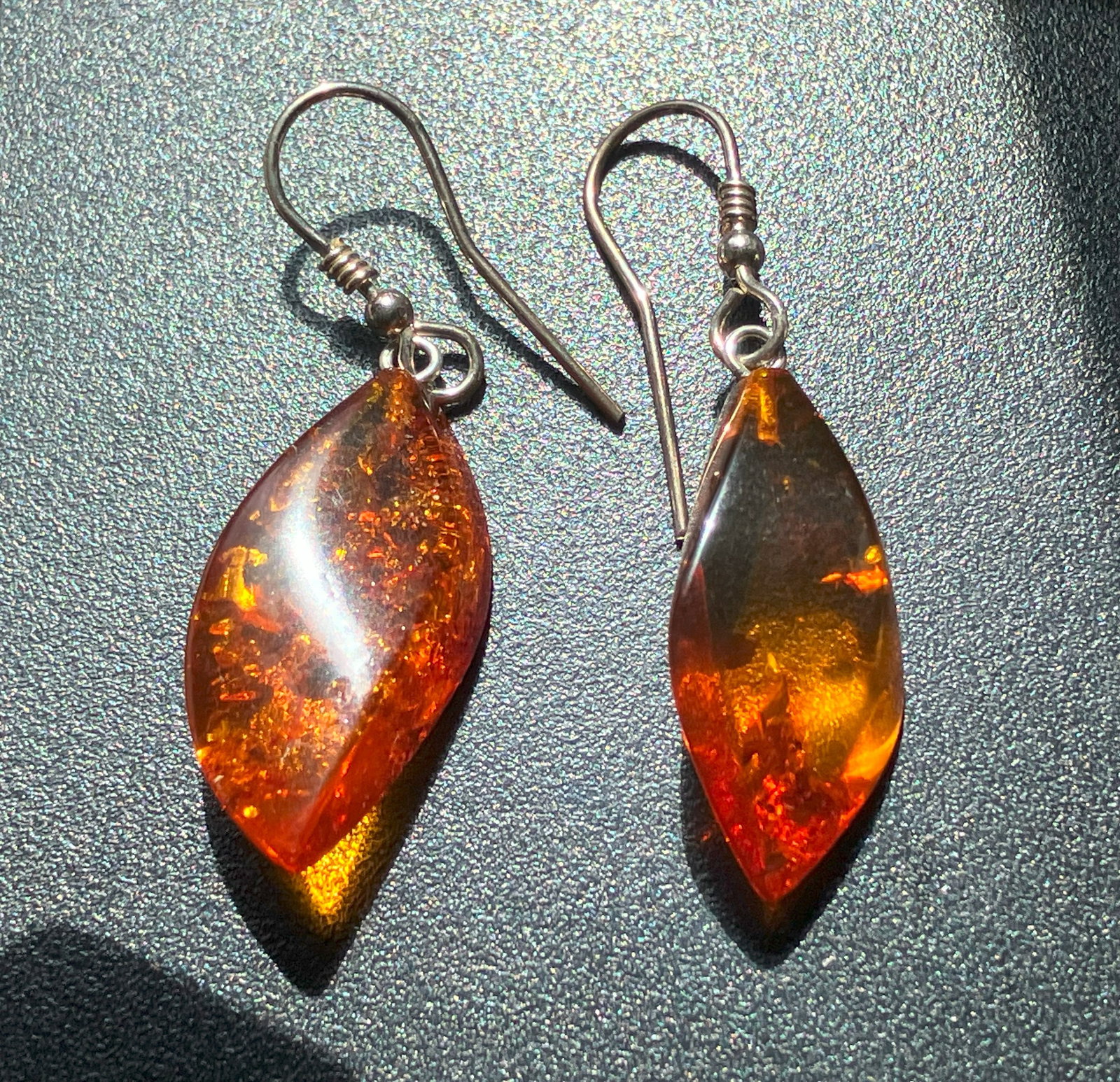 Pair of Amber Earrings: Pair of Amber Earrings