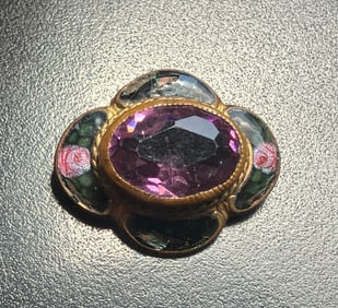 Vintage Enamel Brooch Pin