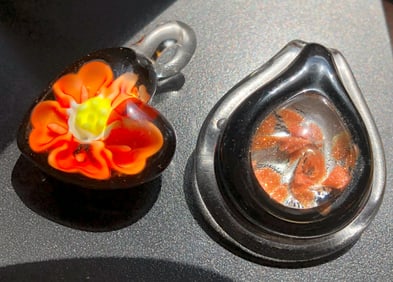 Two Glass Pendants