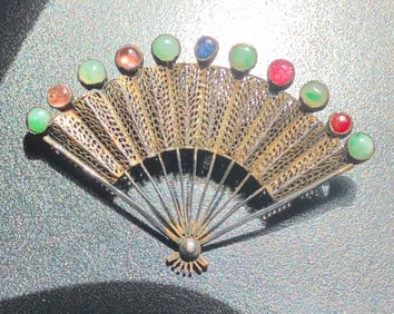 Antique Chinese Silver Brooch Pin