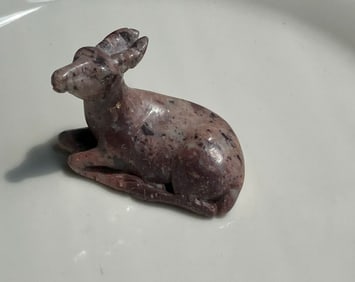 Antique Soapstone Deer Statue