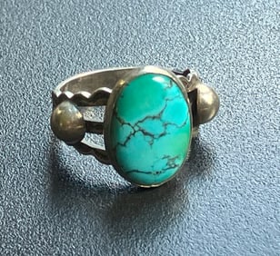 Vintage Silver Turquoise Ring