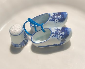 Set of Blue and White items