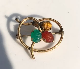 Antique Gold Filled Brooch Pin