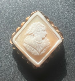 Vintage Gold Filled Cameo Pendant and Brooch