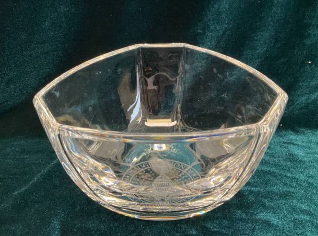 Tiffany & Co. 2005 Bush/Cheney Inauguration crystal bowl: Tiffany & Co. 2005 Bush/Cheney Inauguration crystal bowl