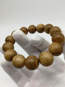 Natural Chen Xiang Buddha Prayer Bracelet, size of bead 12mm