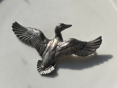 Antique Silver Brooch Pin