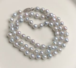 14K Gold Clasp Pearl Necklace