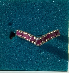 Vintage Silver Ruby Ring